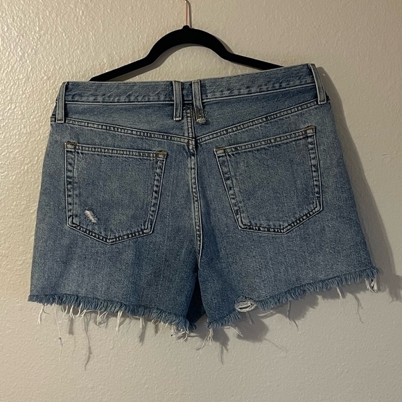 Free People We The Free Relaxed Distressed High Waisted Jean Shorts - Picture 3 of 4
